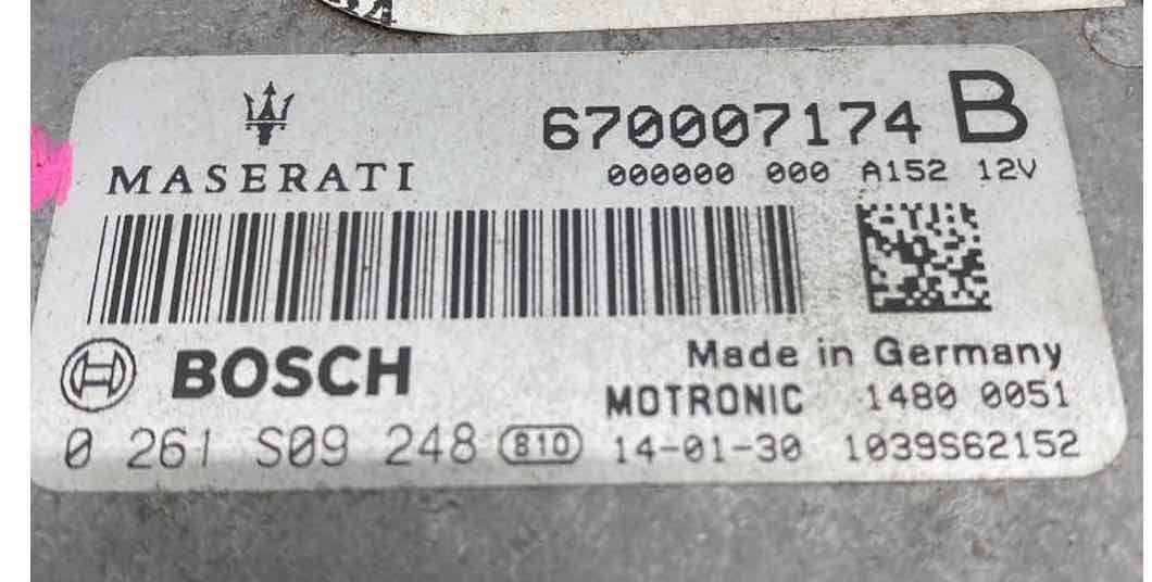 Engine/motor Brain Box MASERATI GHIBLI 14 32K 670007174B engine control module