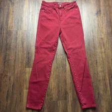 Judy Blue Skinny Jeans JB88760 Garment Dyed Red Women’s Size Size 9/29