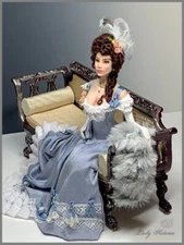 1:12 Dollhouse Art Doll Dressing Easy~Dana BURTON ~LADY ASTORIA Tutorial/Pattern