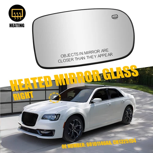 For 2011-2021 Dodge Charger Right Passenger Side Mirror Glass W/ Electric Heated