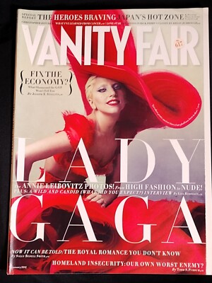 Vanity Fair Magazine January 2012 Lady Gaga Cover + Fix The Economy