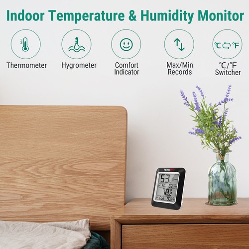 ThermoPro TP50W Digital Indoor Hygrometer Thermometer Room Temperature Humidity - Picture 4 of 7
