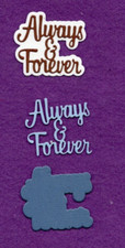ALWAYS  FOREVER with background die cuts scrapbook cards
