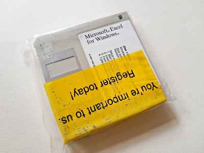 New Microsoft Excel for Windows Version 4.0 Floppy Disks 3.5'' Vintage Sealed