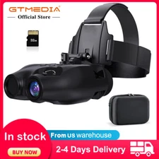 Head Mounted Night Vision Goggles Binoculars Digital 4K IR Hunting Rechargeable