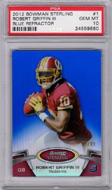 Robert Griffin III Bowman Sterling #1 Blue Refractor