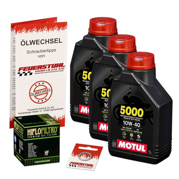 Honda FMX 650 (RD12) 05-07, Motul 10W40 ÖL + Hiflo ÖLfilter, MotoröL Set-image
