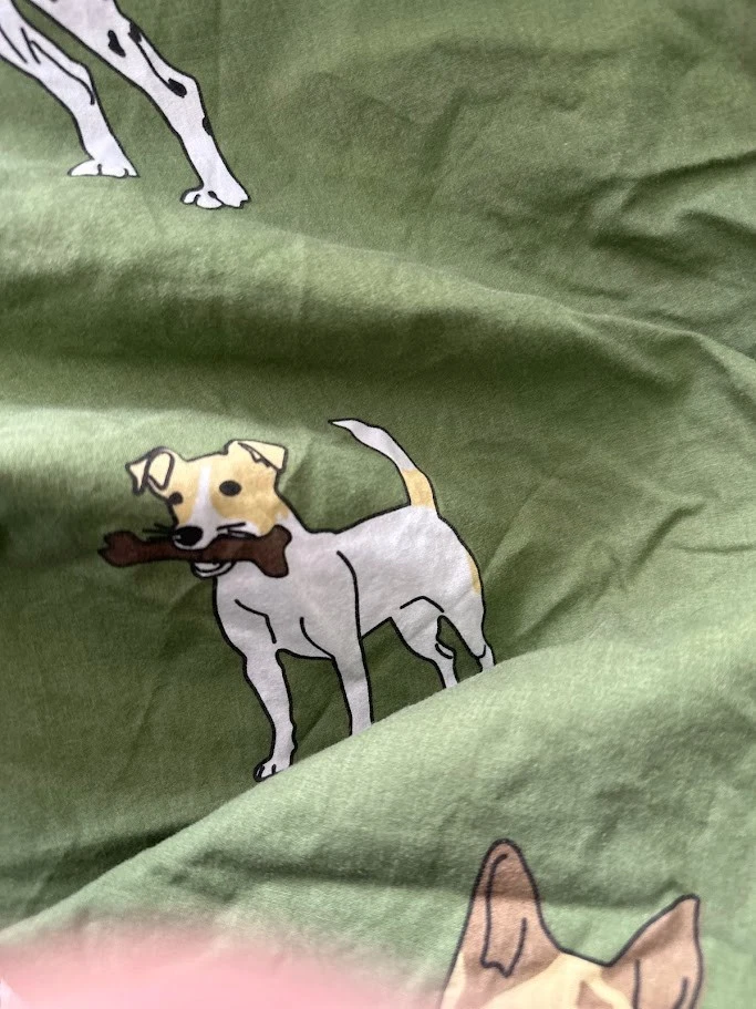 Juego de sábanas extragrandes planas verdes 100 % algodón colas para dormir arado y hogar Foto 4 de 4