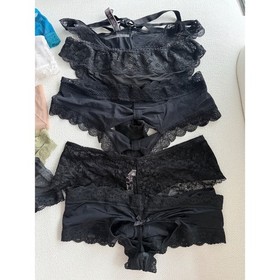 Victoria's Secret 10 Pc Panty Lot Size S Lace Mesh Cheeky Boyshort Lingerie