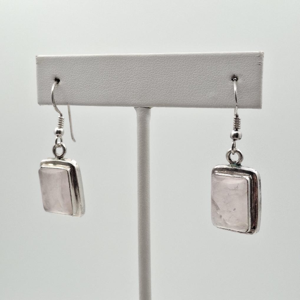 Signed SJ 925 Sterling Silver Rectangular Cabocho… - image 6