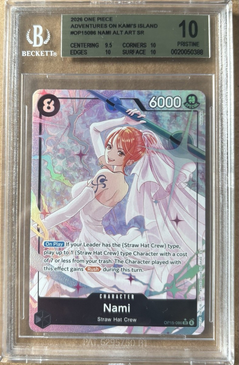 Nami OP15-086 Alternate Art SR Adventures on Kami's Island BGS 10