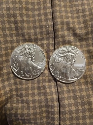 2 2014 American Silver Eagles 1 OZ, .999 FINE