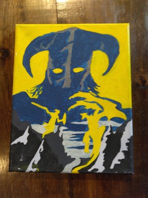 Skyrim Acrylic Painting 10x8
