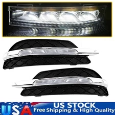 For Benz C-Class W204 C300 AMG Sport LED Fog Lamp DRL Daytime Running Light Cap