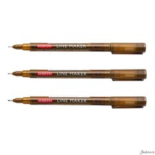 Derwent Graphik Line Maker Pens Waterbased Pigment 0.1 0.3 0.5mm Sepia Drawin...