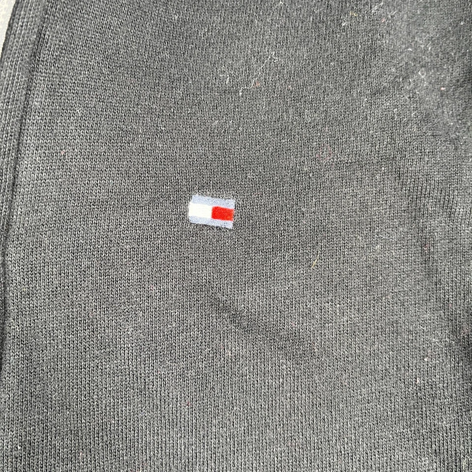 Moletom com capuz Tommy Hilfiger criança tamanho 4 preto zíper completo logotipo manga longa - Imagem 3 de 4