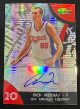 NICK FAZEKAS 2007-08 Topps Finest Refractor #58 Rookie Card RC AUTO NBA Clippers
