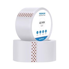 PREMIUM WHITE LOW NOISE PARCEL PACKAGING TAPE (ALL PACK SIZES) 48MM X 66M