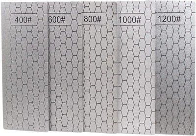 5 Pieces Diamond Sharpening Stone Set,Diamond Lapping Plate Coarse/Medium