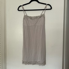 Victorias Secret Lavender Slip Dress With Lace Trim Size Medium