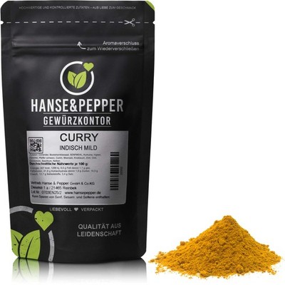 250g Curry Indisch Madras Gewürzmischung mild Spitzenqualität - Pro Serie