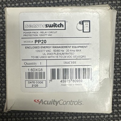 Sensor Switch PP20 Contractor Select Power Pack Relay Circuit Protection 120/277