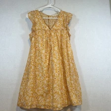 Lush brand Floral Paisley Mustard Lined Dress Size Small