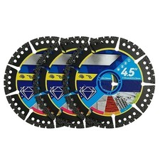3pcs Diamond Multi-Purpose Saw Blades,4.5 Inch Heavy Duty Diamond Cutting Blades