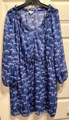 ESCADA SHEER TUNIC DRESS BEACH COVER UP FLORAL Size 34