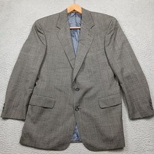 Brooks Brothers Makers Brooksease Men's Blazer Gray Micro Check Wool USA Read