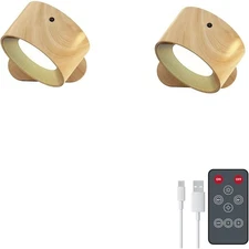 Rechargeable Wall Sconce 360° Magnetic Touch Control Dimmable Indoor Light New