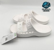 Crocs Mens Baya Two-Strap Slide Sandal White Mens 7 or Womens 9
