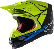 ALPINESTARS Supertech M8 Helmet - Factory - Black/Yellow/Blue - XL
