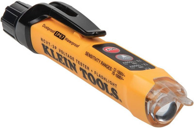 NCVT3P Dual Range Non Contact Voltage Tester, 12 - 1000V AC Pen, Flashlight, Aud