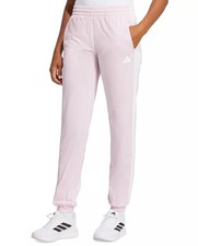 adidas Women's Tricot 3-Stripes Pull On Track Pants Pink M