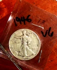 1946  SILVER WALKING LIBERTY HALF DOLLAR - GRADES "VERY GOOD"