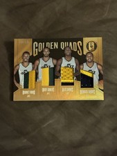 Rodney Hood Rudy Gobert Alec Burks Favors Gold Standard Quads Patch #10/15