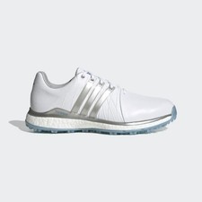 NEW Womens Adidas Tour 360 XT-SL Spikeless Golf Shoes White/Silver/Blue Sz 7.5 M