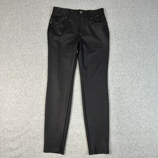Simply Vera Wang Ponte Pants Women M Black Slim Fit High Rise Skinny Office Work