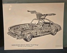 Mercedes 300 Sl Gull Wing Technical Cutaway Print By Shin Yoshikawa 8.5x11 Mercedes 300 Sl Gull Wing Technical Cutaway Print By Shin Yoshikawa 8.5x11