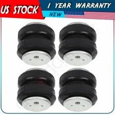 4x Air Suspension Air Bags 2500lb 2 Pairs For Firestone 255C 1/2"NPT 3/8"-16UNC