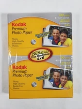 New Kodak Premium Photo Paper 4x6 200 Sheets High Gloss Inkjet True Borderless
