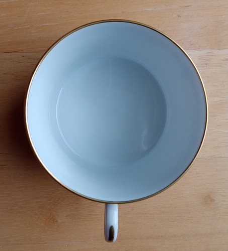 Haviland Limoges Marthe Ritz Paris Flat Teacup Blue Gold Porcelain NO SAUCER - Picture 5 of 6