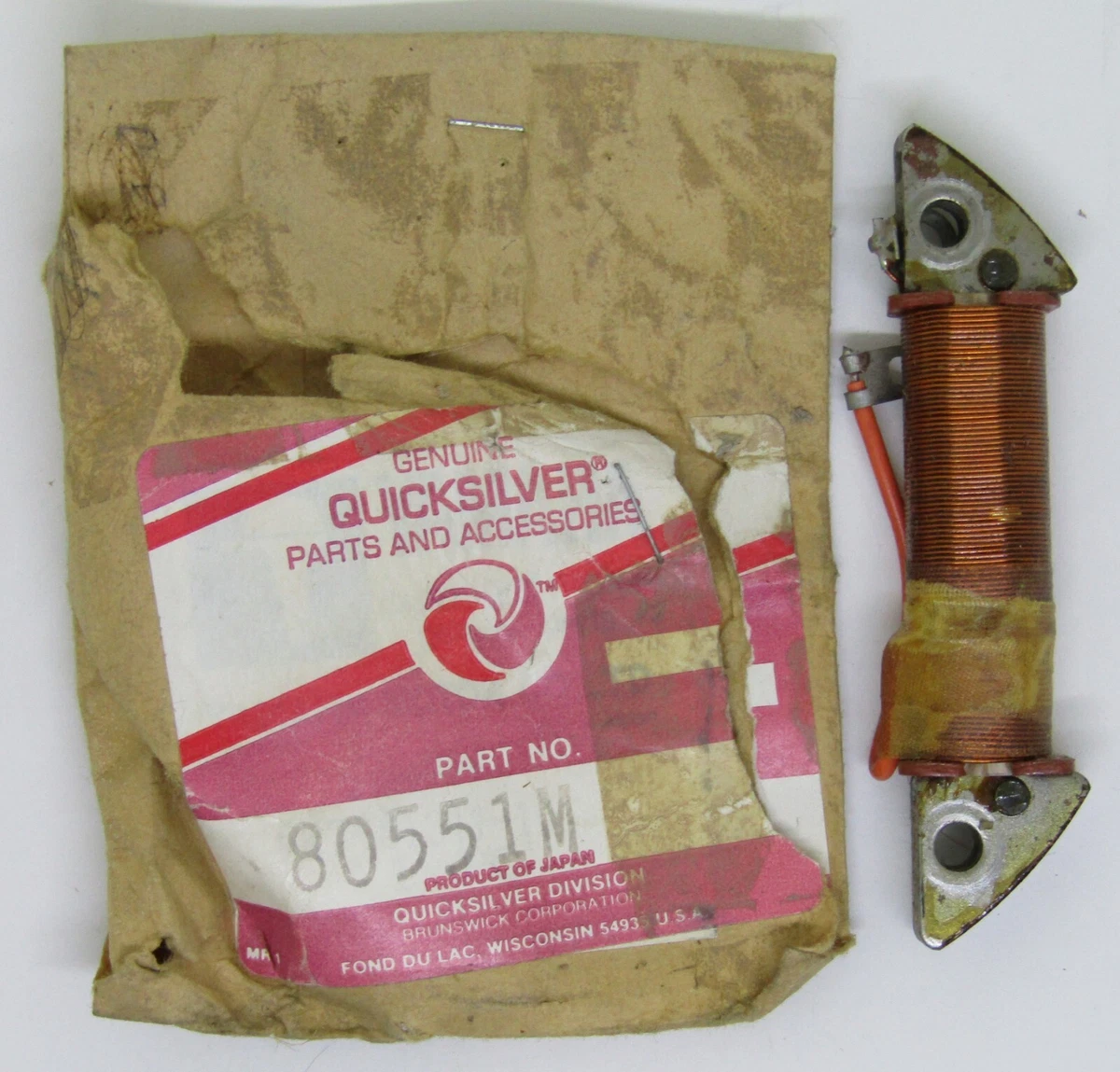 New Quicksilver Mercury Marine Boat OEM Ignition Coil Part No 