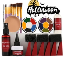 Shiny Flowerface Fake Scar Makeup Clown Make up Face Paint for Halloween Make up