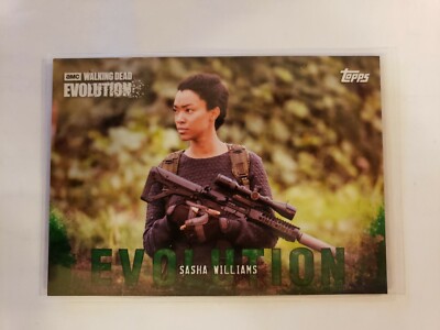 2017 Topps Walking dead Evolution Sasha William's green parallel #46 /25
