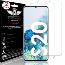 2x TECHGEAR (TPU) FULL COVERAGE Screen Protectors for Samsung Galaxy S20