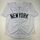 Autographed/Signed Aaron Boone New York Pinstripe Baseball Jersey Beckett COA — photo 4