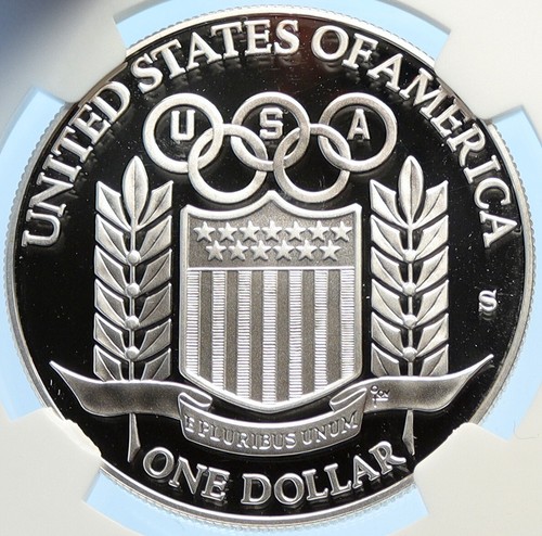 1992S UNITED STATES US XXV Olympics Baseball Proof Silver Dollar Coin NGC i97843 - Picture 2 of 5