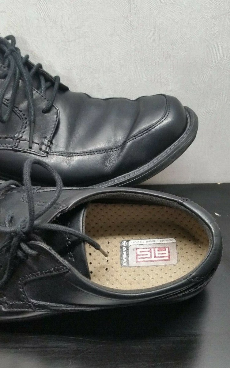 Career Mens Rockport Oxfords Black Leather Apron Toe Dress  display picture 2